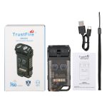 Trustfire MINI X5 fekete LED lámpa fehér, vörös és UV fénnyel